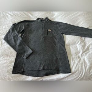 Carhartt | Men's SZ Medium | Force 1/4 Zip Long Sleeve | Gray Wool Blend